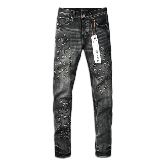Purple Gradient Black Jeans