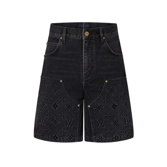 Monogram Denim Shorts