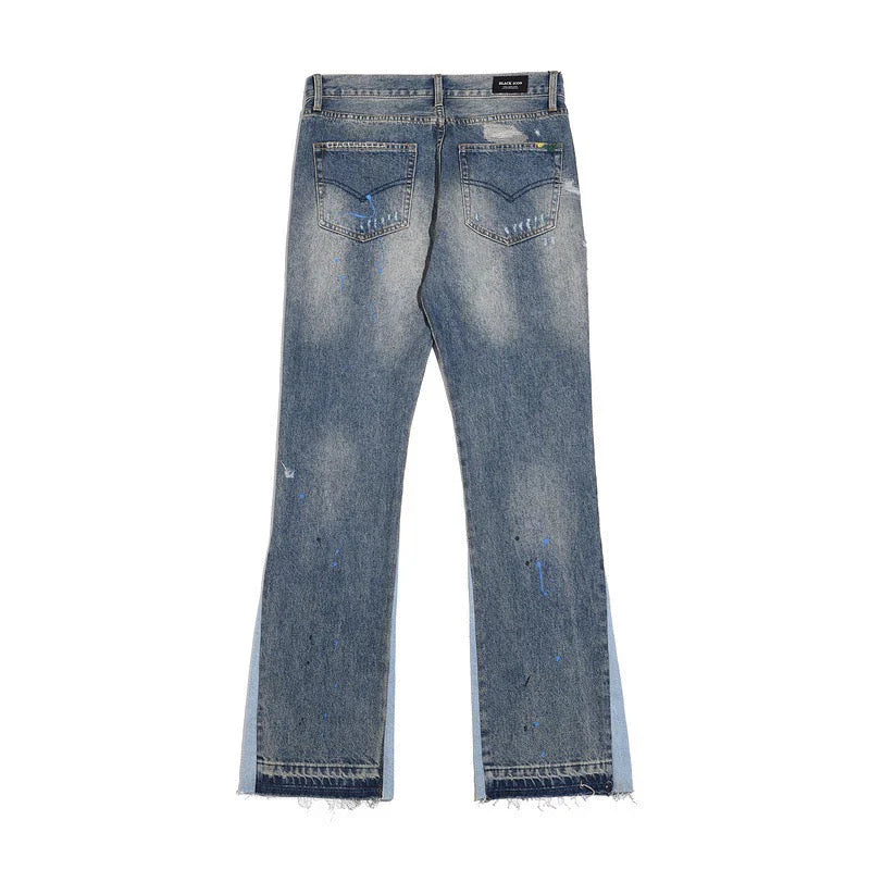 "Wavy" Flared Denim
