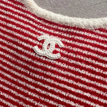 "CC" Stripe Top