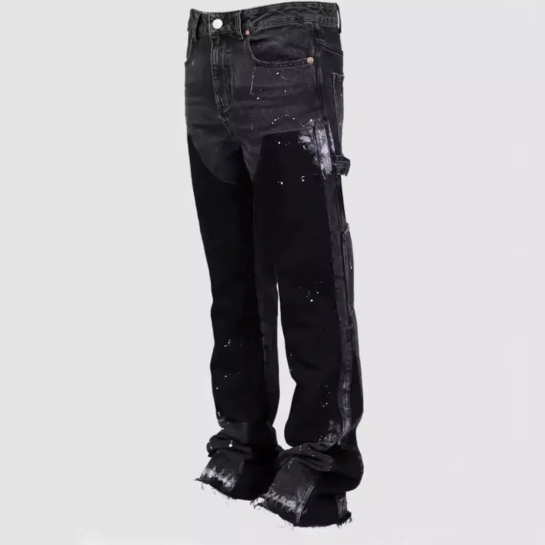 "Black Patch" Flared Denim