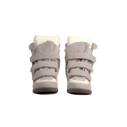 White Wedge Sneakers - OldNoir