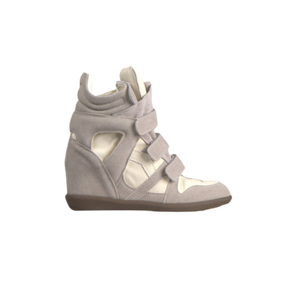 White Wedge Sneakers - OldNoir