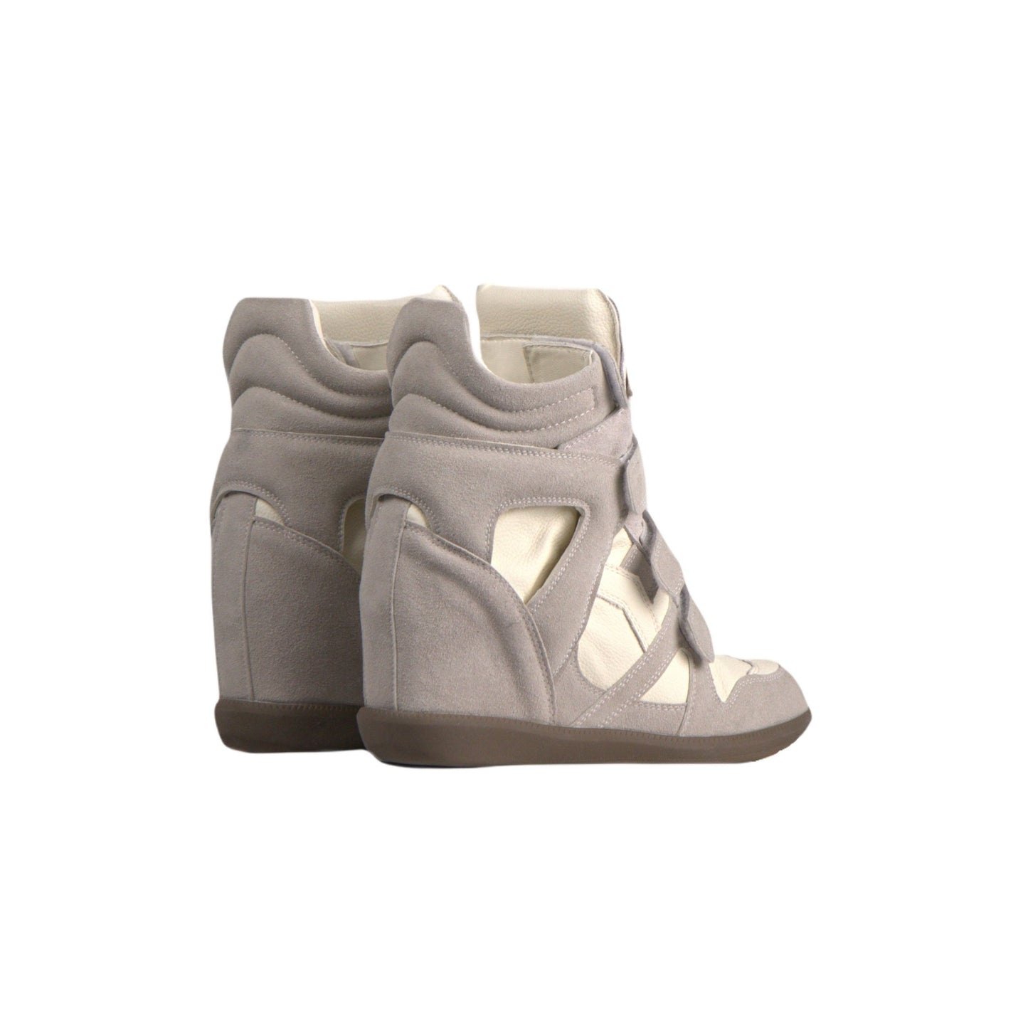 White Wedge Sneakers - OldNoir