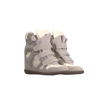 White Wedge Sneakers - OldNoir